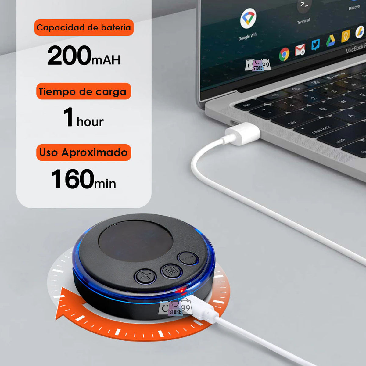 MINI MASAJEADOR ELÉCTRICO RECARGABLE USB